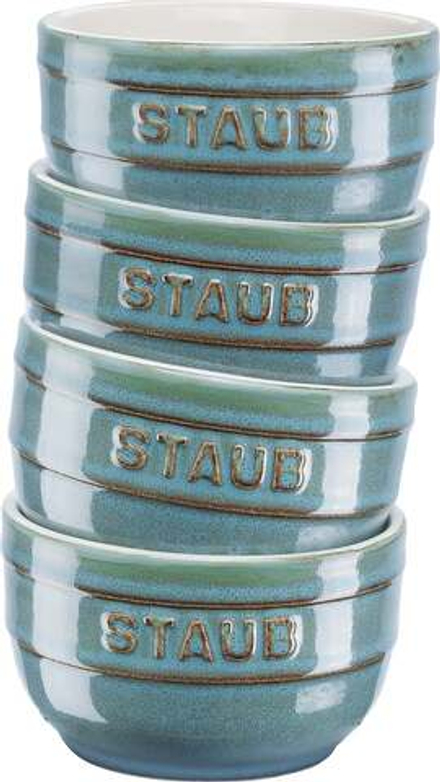 Набор салатников staub xs-minis, 4 предмета, керамика, синий · арт. fabr 40511-133-0