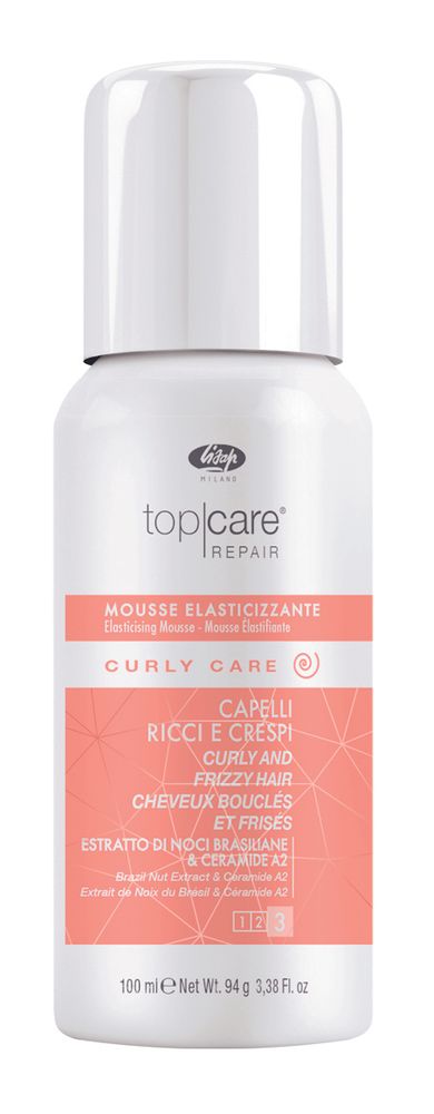 Разглаживающий мусс для вьющихся волос - Lisap Elasticising Mousse Curly and Frizzy Hair 100 мл