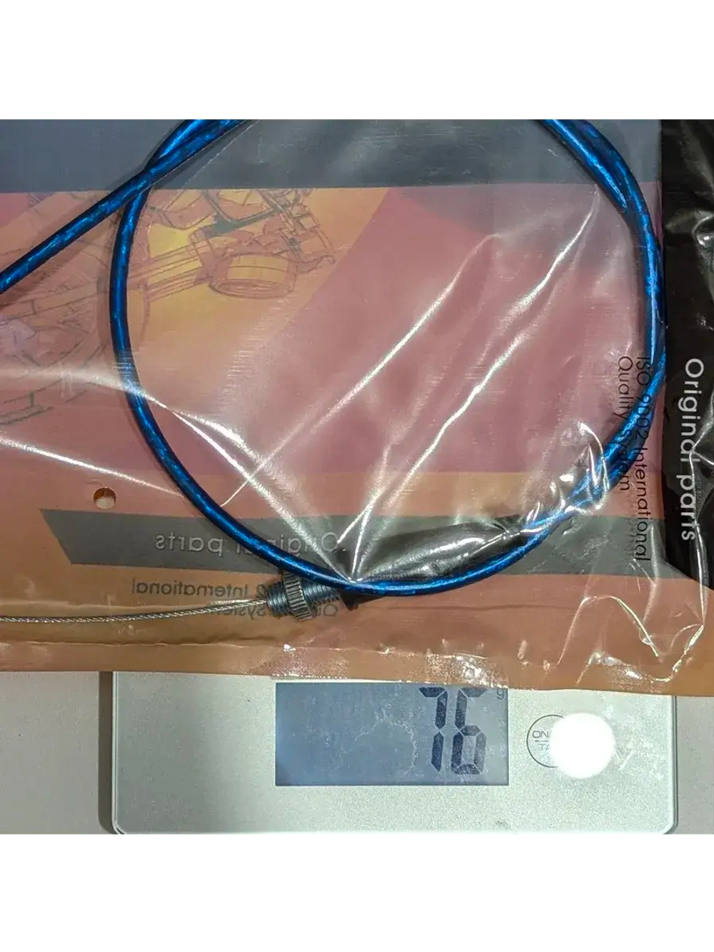Трос газа 970мм синий для мототехники