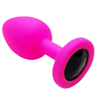 Анальная пробка из силикона с кристаллом My Extaz