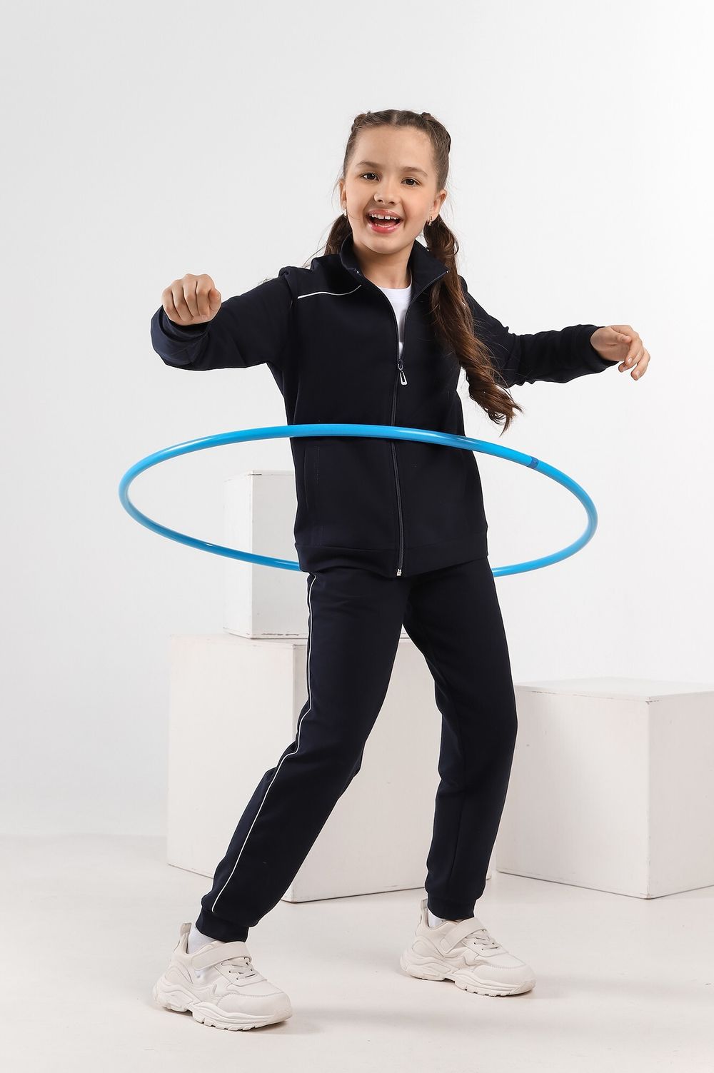 Костюм для девочки Скул-5 Виотекс ТЁМНО-СИНИЙ