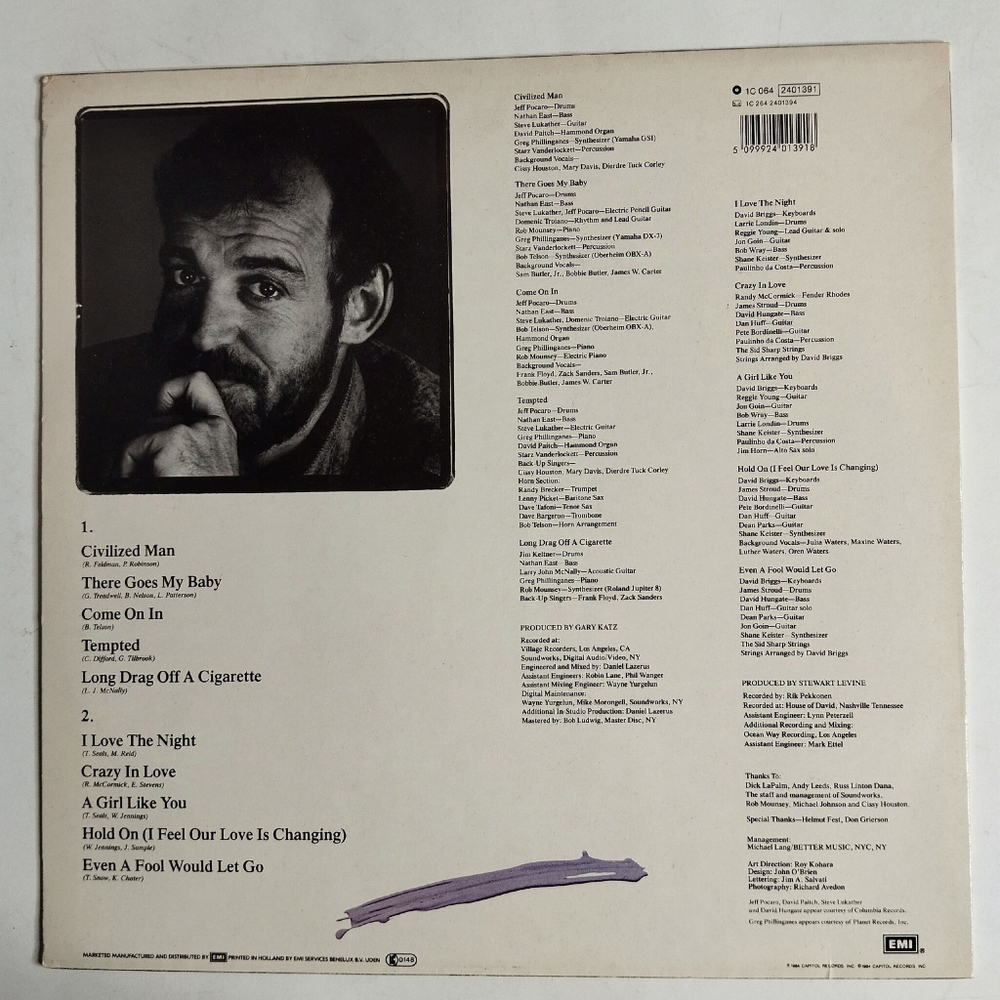 Винтажная виниловая пластинка LP Joe Cocker Civilized Man (Germany 1984) A Girl Like You