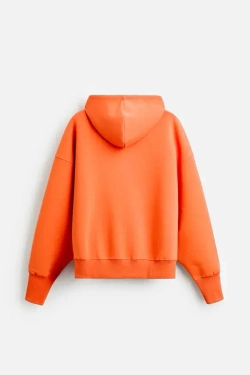 ZARA X HARRY LAMBERT ТОЛСТОВКА С КАПЮШОНОМ, ОРАНЖЕВЫЙ