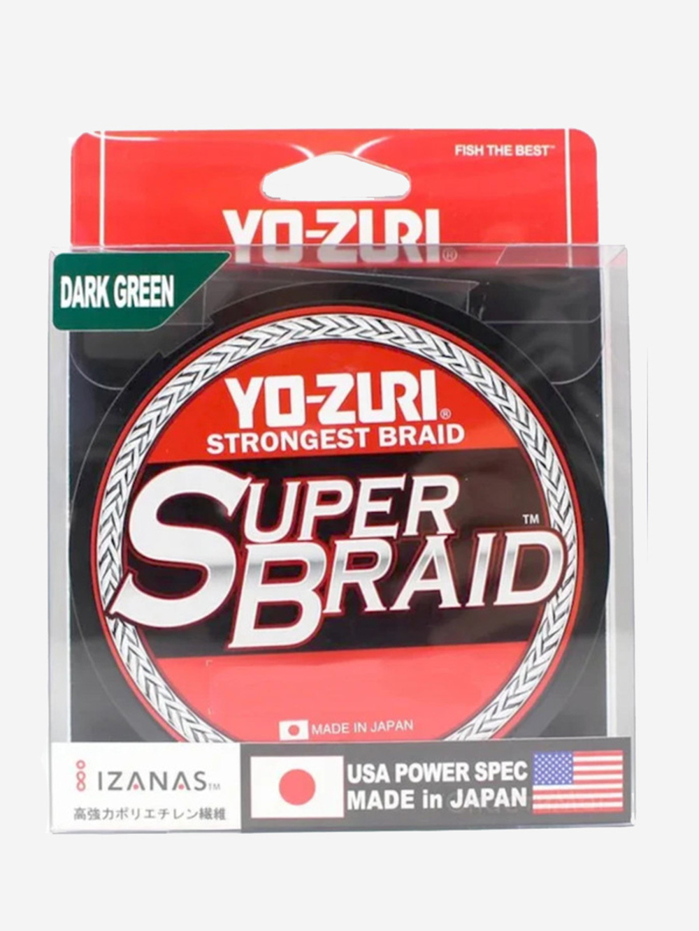 Плетеный шнур Yo-Zuri PE Super Braid 275м Dark Green (0,19мм) 15lbs