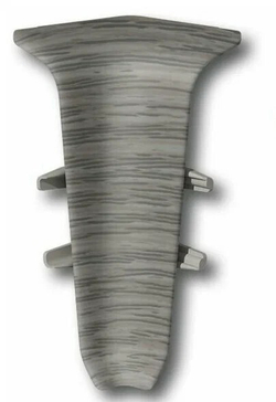 Угол внутренний для плинтуса 85мм "Деконика", 210 Дуб пепельный