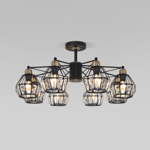 Люстра потолочная лофт 70075/8 черный