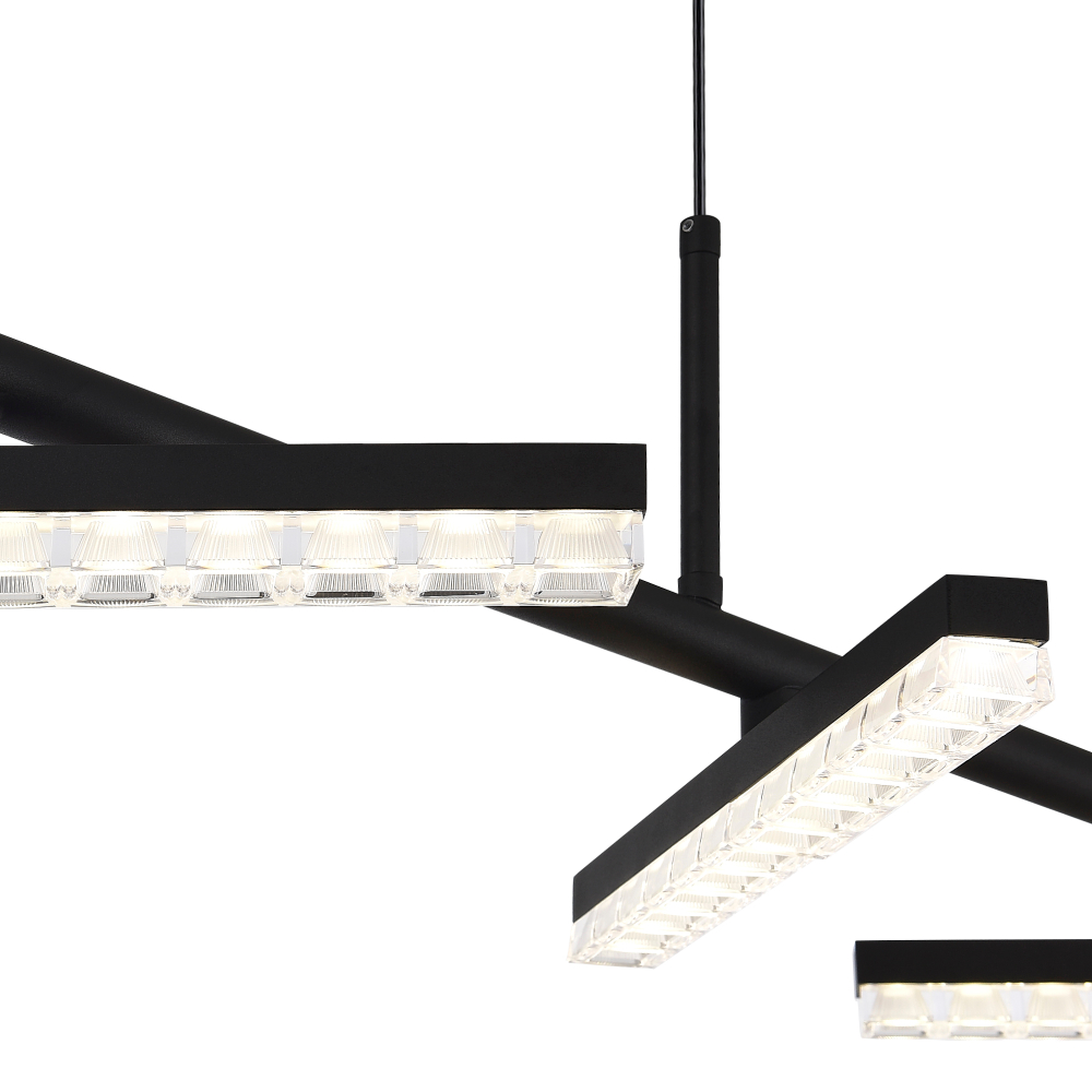 SL1018.403.04 Светильник подвесной ST-Luce черный/прозрачный LED 1*32W 4000K EUCLIDICS