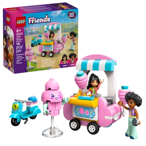 Конструктор LEGO Friends 42643 Подставка для сладкой ваты и скутер