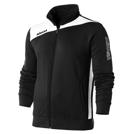 Куртка от костюма MIKASA MT542-046-2XL, размер 2XL, 70% хлопок 30% полиэстер, черно-белый