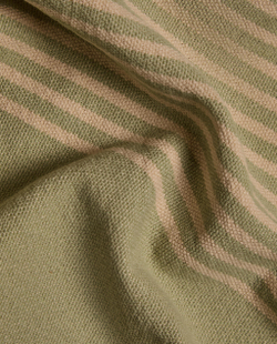 Zara Home плед из хлопка, зелёный, в полоску, 140x190 см