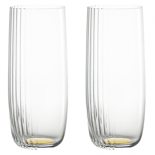 Набор стаканов Alice в подарочной упаковке, 370 мл, золотистые, 2 шт.