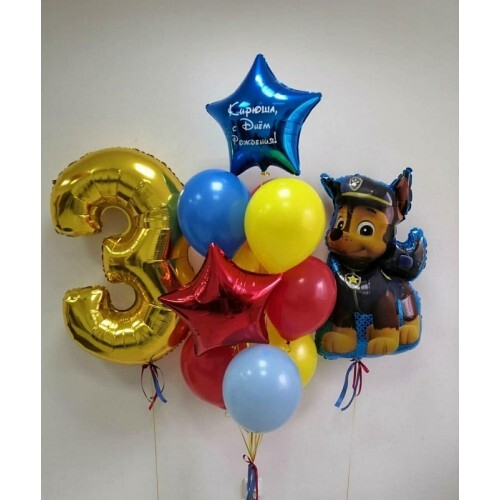 Композиция из шаров «Щенячий Патруль Чейз»