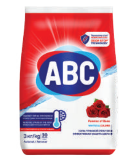 Порошок для стирки белья ABC Роза 3000 GR * 6