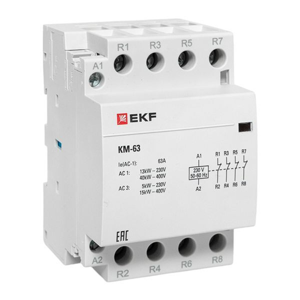 Контактор модульный КМ 63А 4NC (3 мод,) EKF PROxima