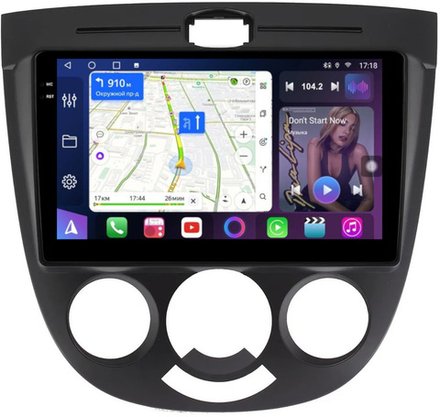 Магнитола для Chevrolet Lacetti хэтчбек (кондиционер) - FarCar 3038M монитор 9.5" QLED на Android 14, TS18, CarPlay, 4G SIM-слот