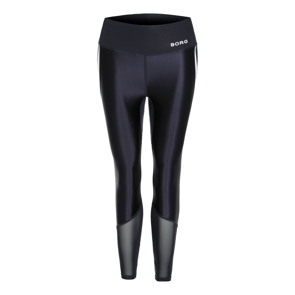 Женские теннисные брюки Björn Borg Borg High Waist Swipe Tight Women - Dark Blue, White