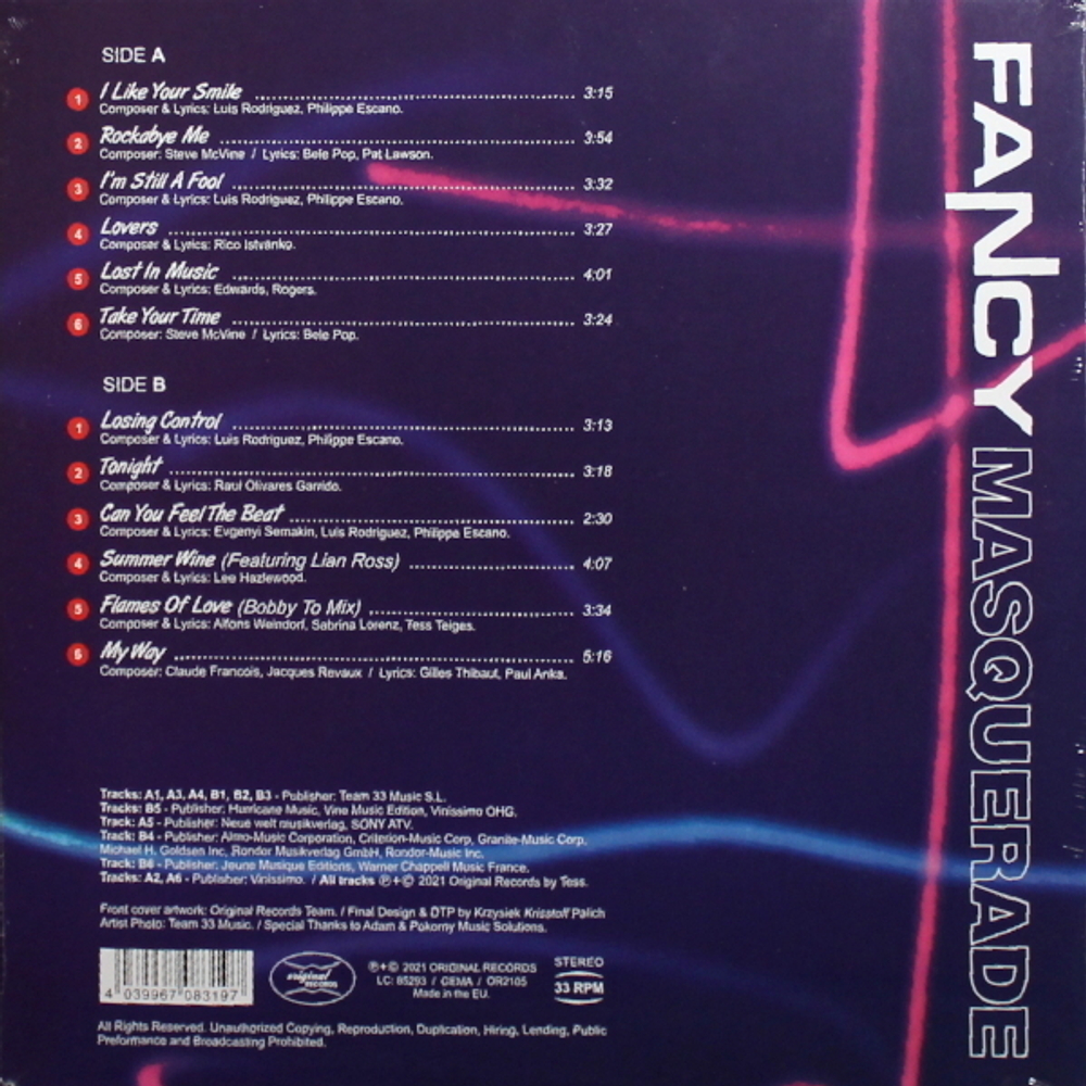 Fancy / Masquerade (Les Marionnettes)(Coloured Vinyl)(LP)
