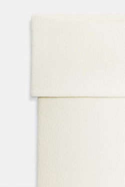 ZARA ЮБКА В РУБЧИК В СТИЛЕ РУСТИК, ЭКРЮ