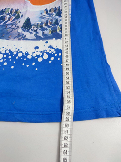 Лонг Ecco синий с принтом 46 размер