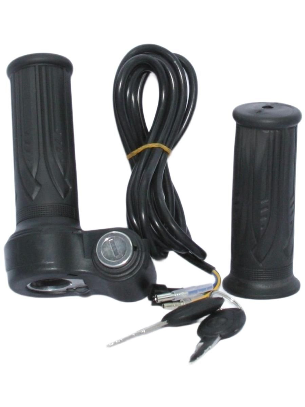 Ручка газа с замком зажигания и грипса для электросамоката универсальная