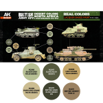 Набор красок AK Interactive Real Colors - British Army AFV Desert Colors