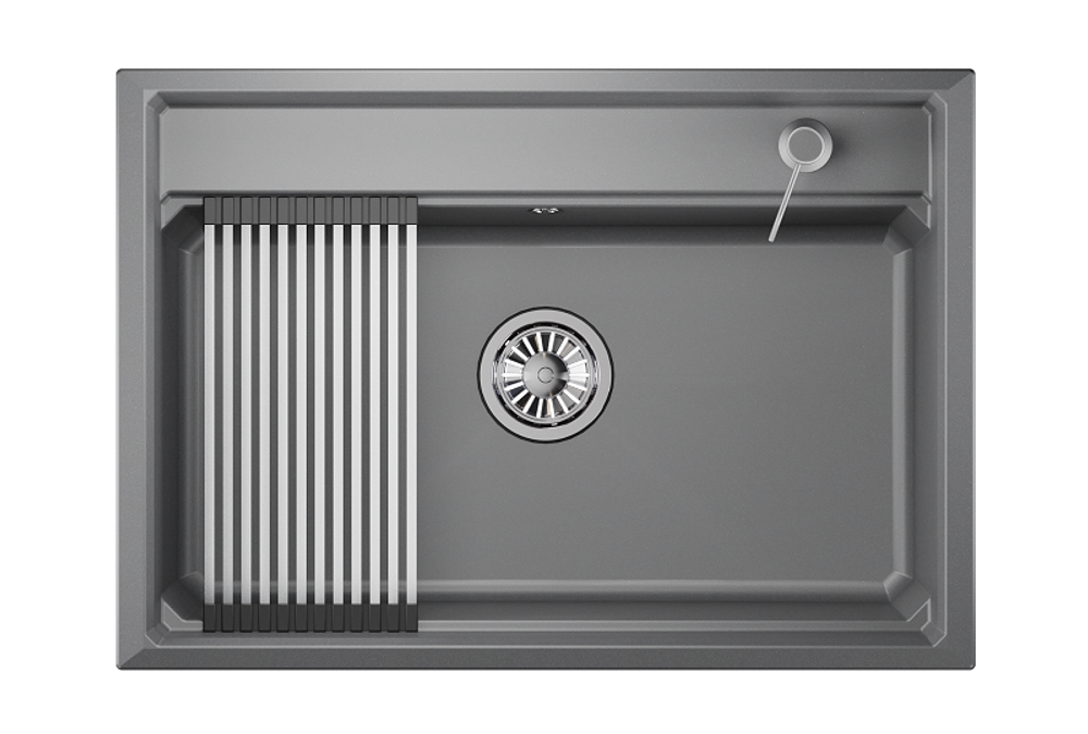 Кухонная мойка GRANULA Kitchen Space (7301, АЛЮМИНИУМ)