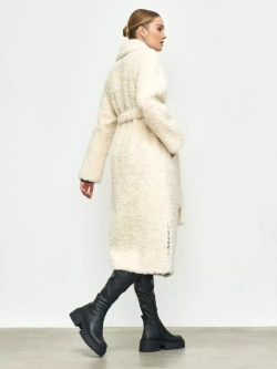 Шуба женская Чебурашка Тедди, белый, SilverFox