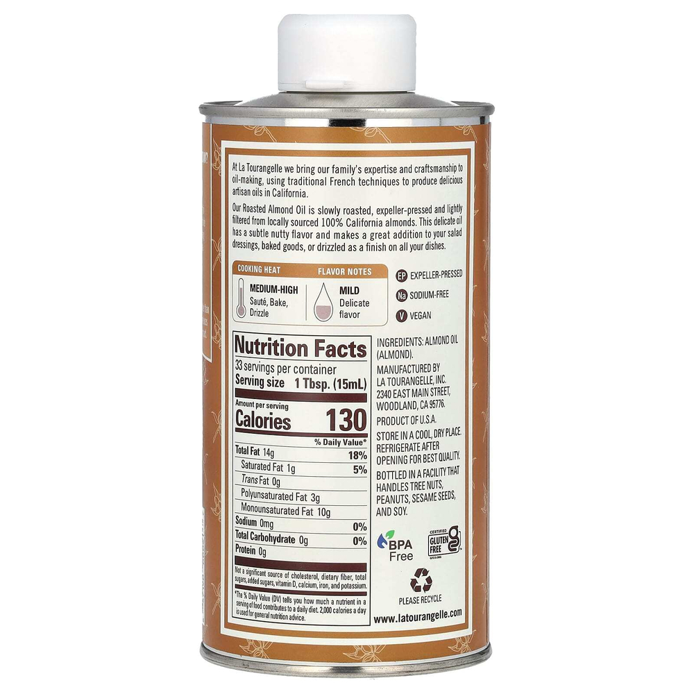 La Tourangelle, Масло из обжаренного миндаля, 500 мл