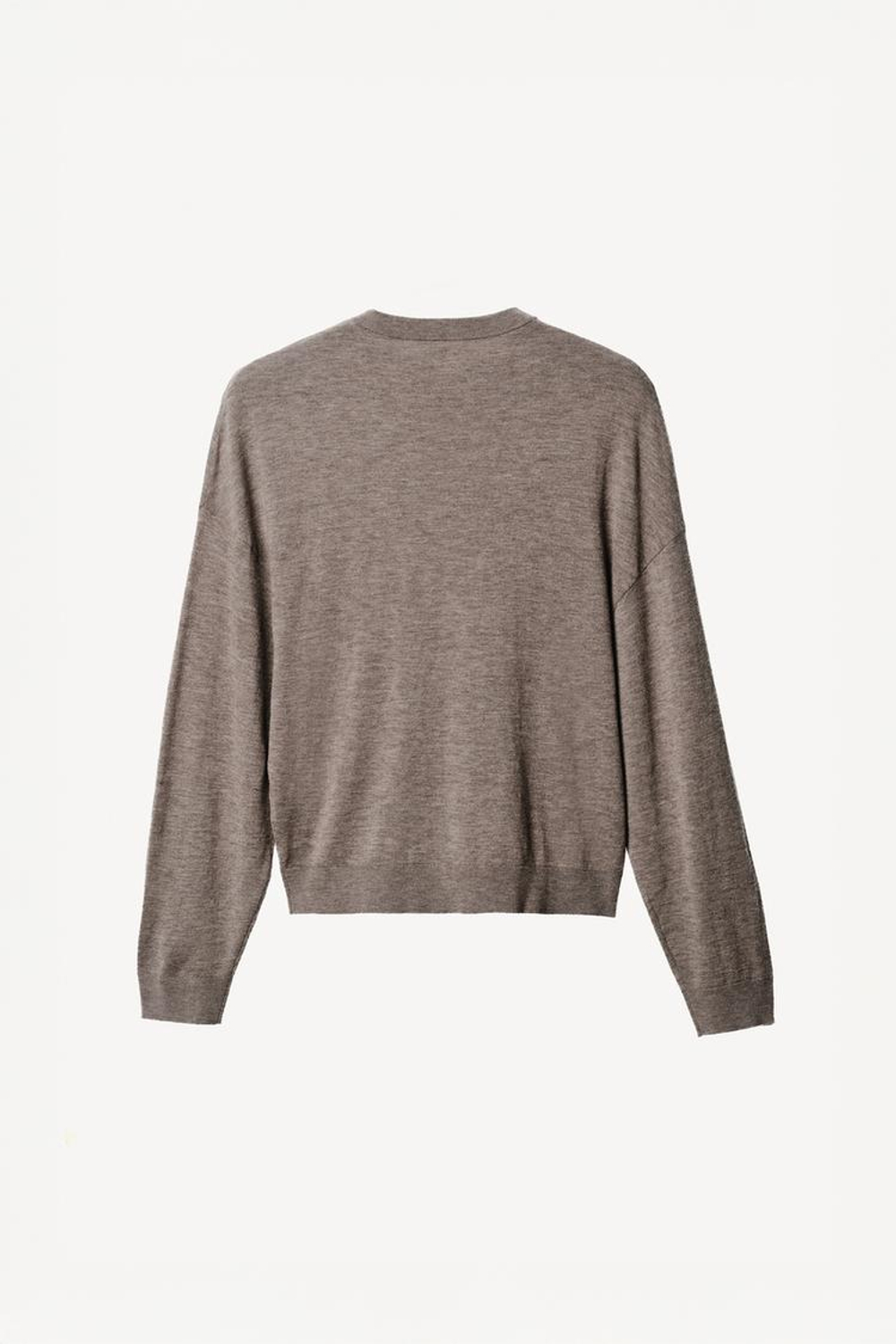 ZARA X WILLY CHAVARRIA СВИТЕР ИЗ СМЕСОВОЙ ШЕРСТИ, СЕРО-КОРИЧНЕВЫЙ