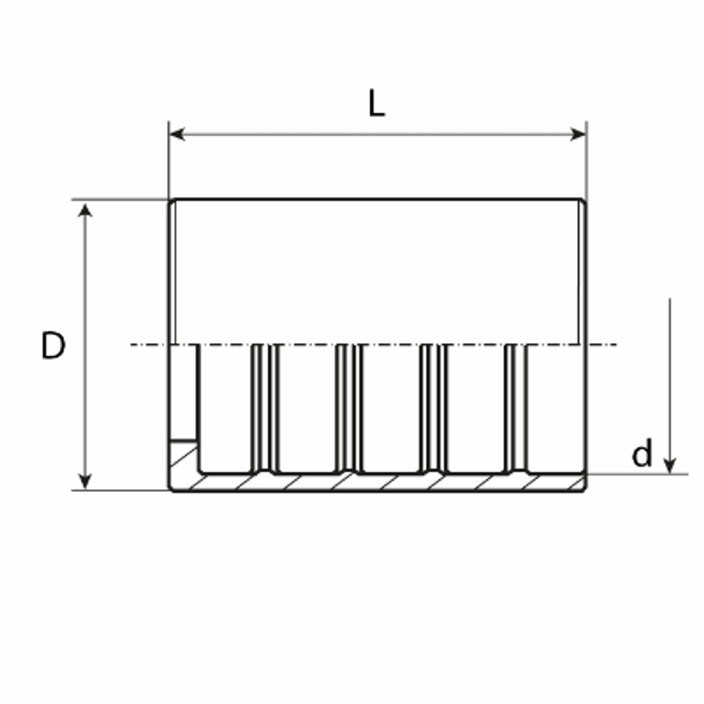 Муфта DN 10 2SS PTFE