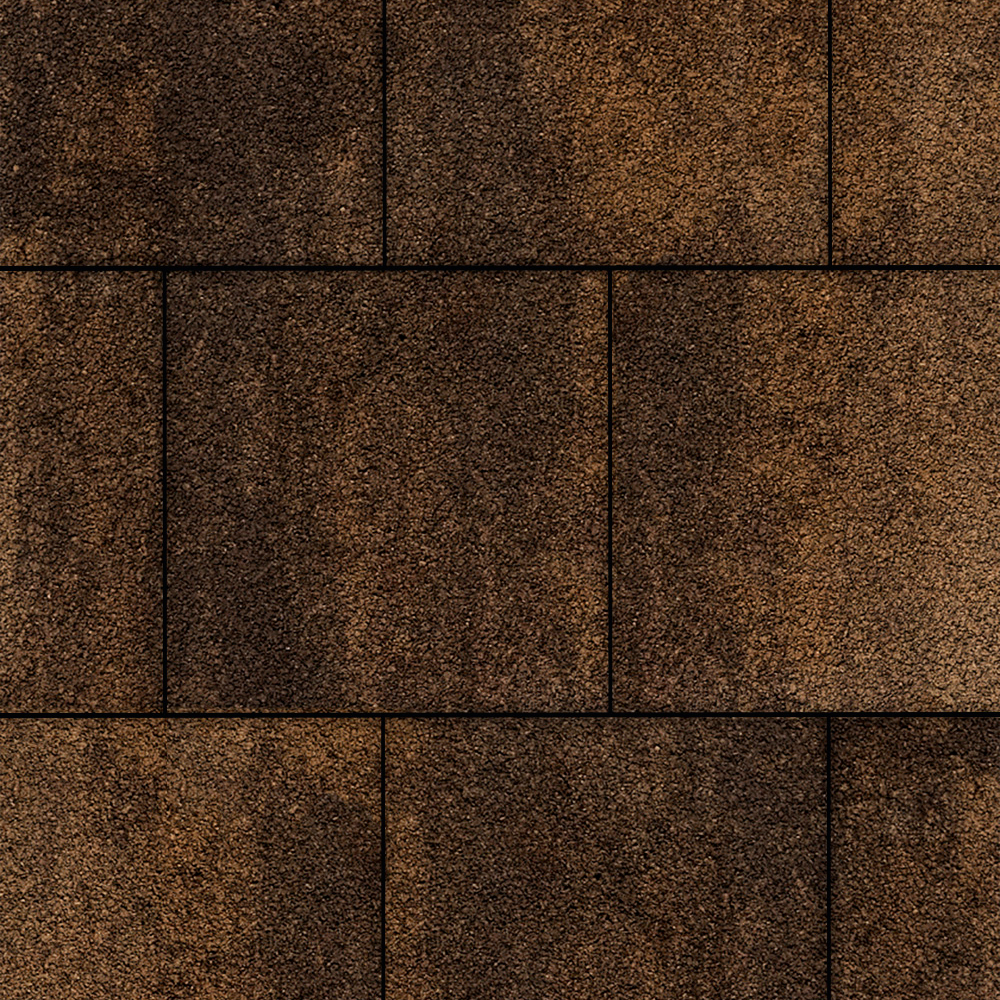 Тротуарная плитка КВАДРАТ 400х400 мм - Листопад гранит Мокко