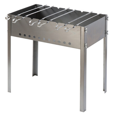 Мангал 500х300х500 мм, 1.2 мм, разбор, 6шампуров (450х10х1 мм), шт