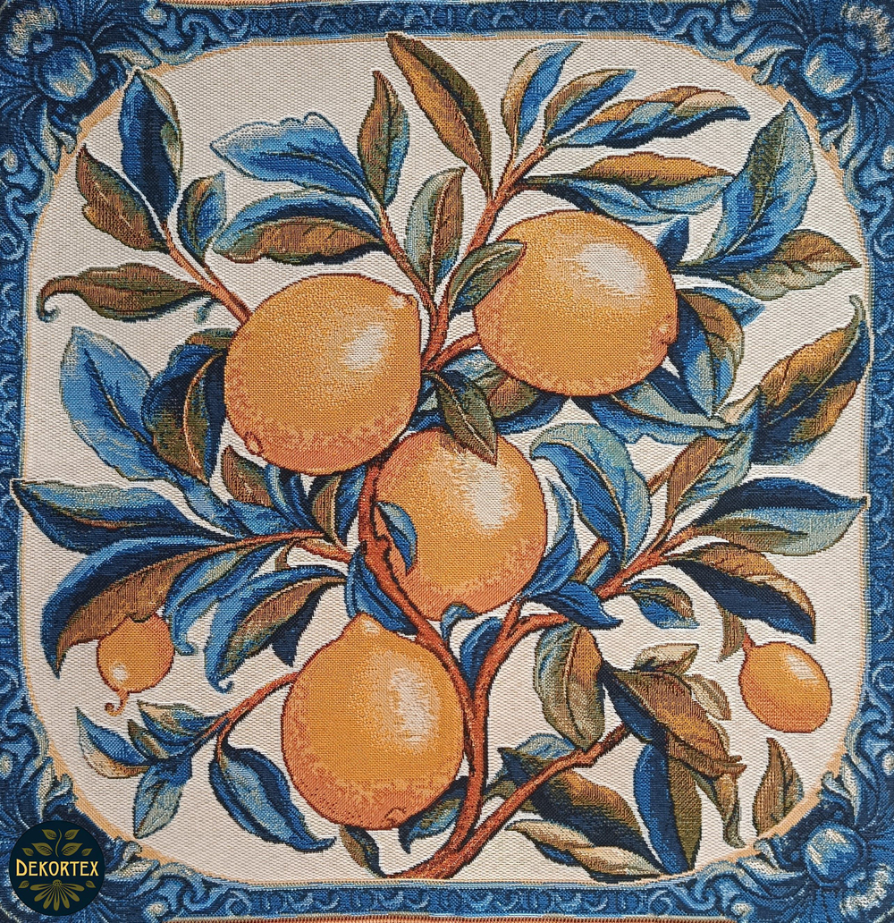 Декоративный гобеленовый чехол Лимоны 47х47