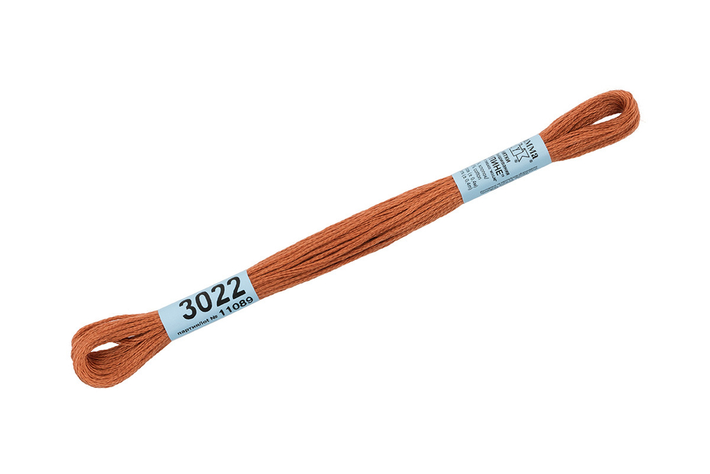 Мулине "Gamma", 100% хлопок, 8 м, №3022
