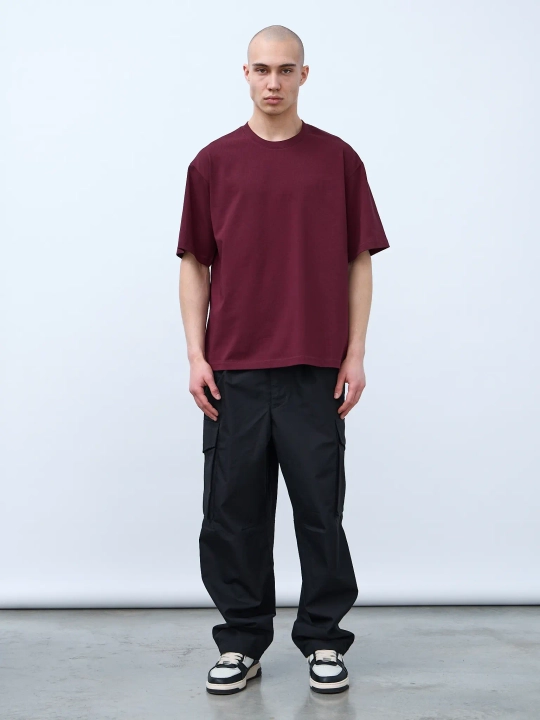 Футболка оверсайз (бордовый) 230 г