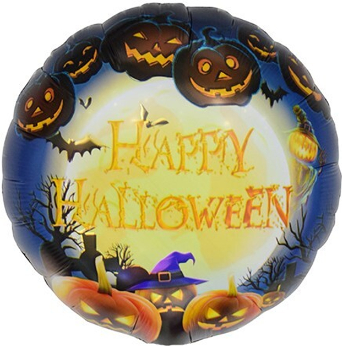 Круг 18" Хэллоуин, Страшные тыквы Fl