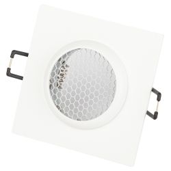 Встраиваемый светильник алюминиевый ЭРА KL110 WH MR16 GU5.3 белый матовый | Алюминиевые встраиваемые светильники