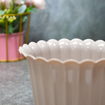 Горшок цветочный "Виола" 0,5л d126мм h93мм, темно-кремовый