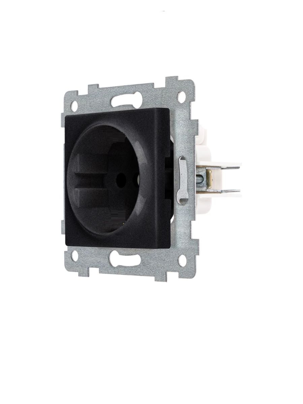 "Аксиома" Механизм розетки одноместной скрытой установки РС16-452 антрацит