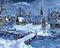 Картина по номерам "Зимняя деревня"