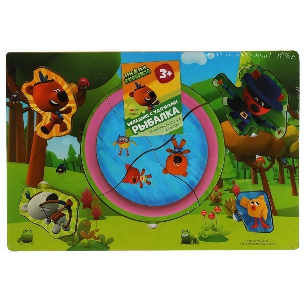 Игрушка деревянная вкладыш индейцы и ковбои "Ми-ми-мишки" коробка (Буратино)