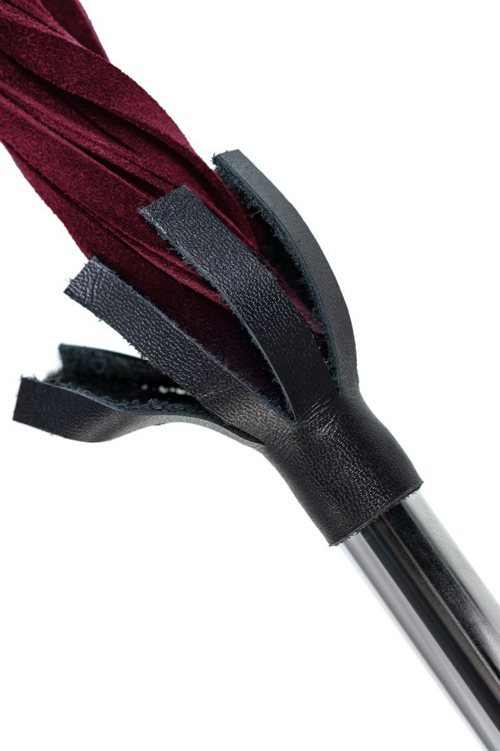 Велюровая плеть «Бургундия» - 50 см. (Цвет: малиновый)