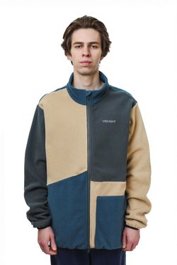 Толстовка Zip Colorblock Ranger пыльносиний/песочный/серый