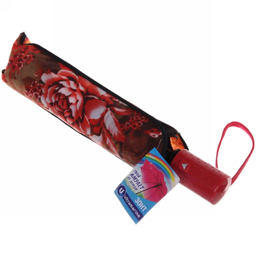 Зонт женский полуавтомат «Ultramarine - Олимпия», цвет микс, 8 спиц, d-100см, длина в слож. виде 30см