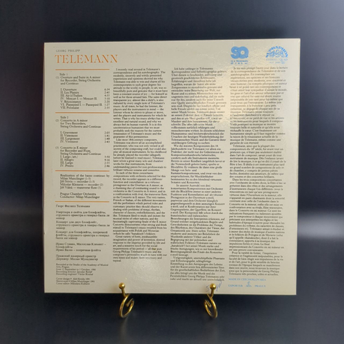 LP Telemann, Georg Phillipp Concertante Works With Recorder And Flute . Виниловая пластинка 12 дюймов. Supraphon Чехословакия 1981 год