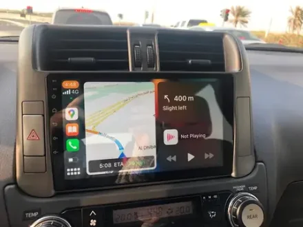 Магнитола для Toyota Land Cruiser Prado 150 2009-2013 (рамка графит) - FarCar XXL9-7041G монитор 9.5" 2K QLED на Android 14, TS20, 8+256Гб, CarPlay, 4G SIM-слот