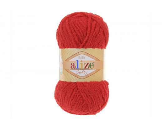ALIZE "SOFTY" 100% Микрополиэстер, 50 гр., 115 м, Красный