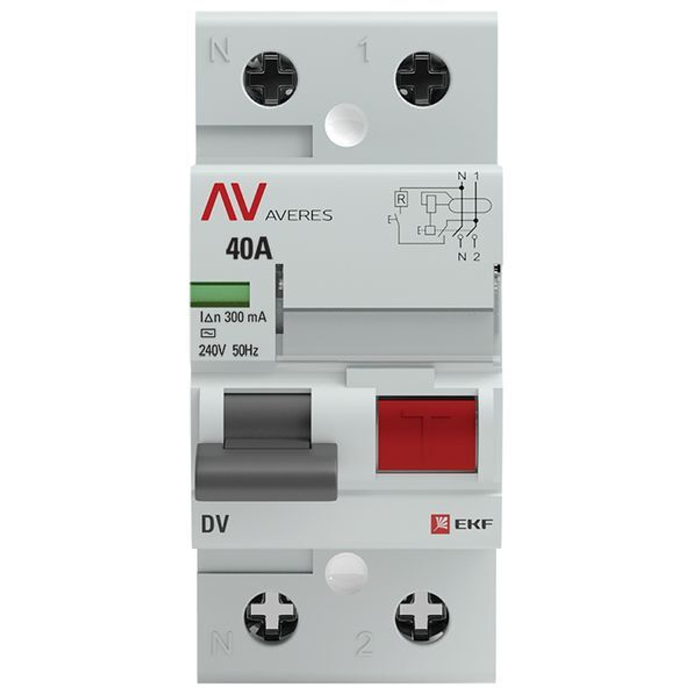 УЗО  EKF rccb-2-40-300-ac-av