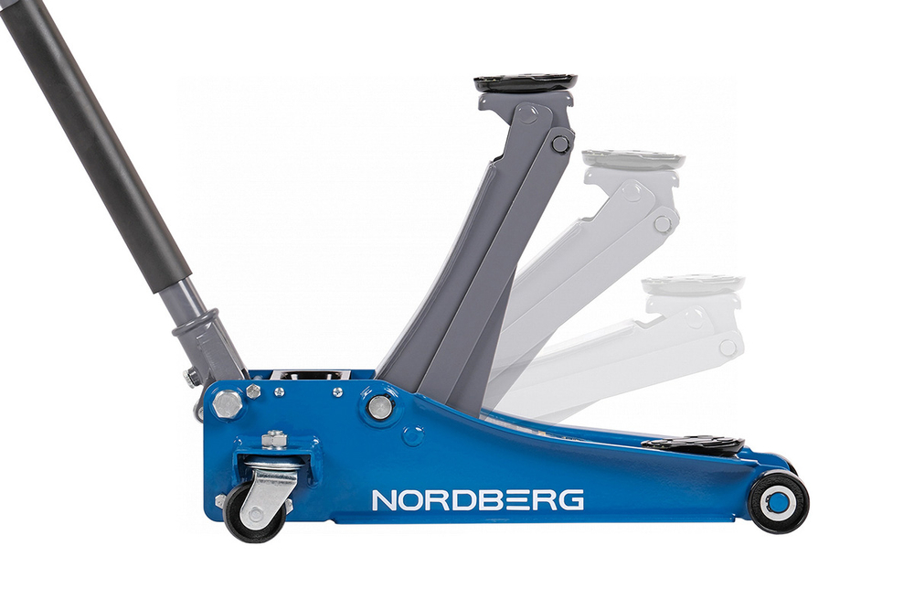 NORDBERG (N32025E) Домкрат подкатной 2,5 т с резиновой насадкой