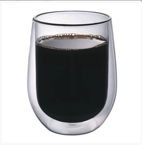 Набор кружек 2шт*330 мл, термостойкое стекло, двойные стенки, P.L.